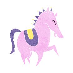 cartoon prancing horse N7