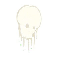 cartoon scary skull N15