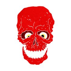 cartoon spooky skull N92