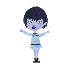 Cartoon Vampire Girl N124