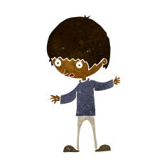 cartoon boy with outstretched arms N5