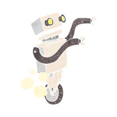 cartoon funny robot N48