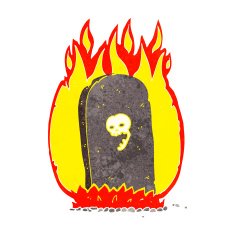 cartoon spooky grave N30