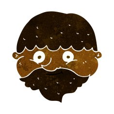 cartoon bearded man N32