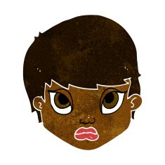 cartoon sulking woman N5