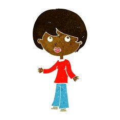 cartoon woman thinking N25