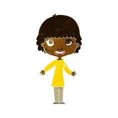 cartoon happy woman N138