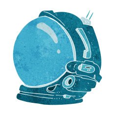 cartoon astronaut helmet N19