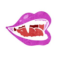 cartoon vampire mouth N14