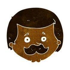 Cartoon Man With Mustache N61