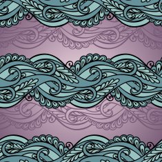 Seamless Ornate Pattern (Vector) Hand Drawn Texture N63