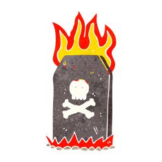 cartoon spooky grave N31