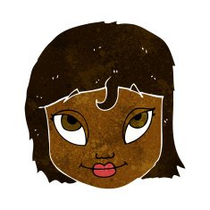 Cartoon Woman Smiling N6
