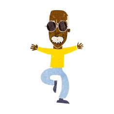 cartoon old man wearing big glasses N5