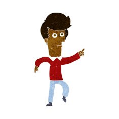 Cartoon Man Pointing N118