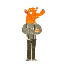 cartoon man with fox head N2