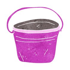 cartoon metal bucket N5