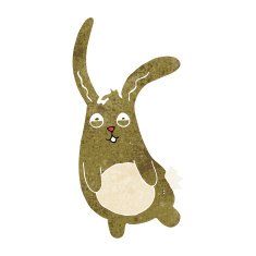 Funny cartoon rabbit N28