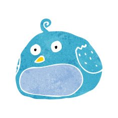 cartoon fat bird N11