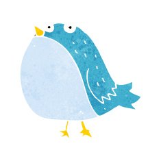 cartoon fat bird N12