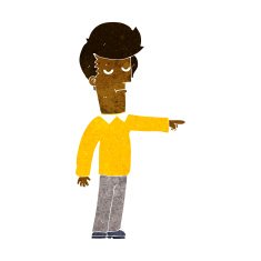 cartoon pointing man N62