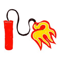 cartoon dynamite burning N6