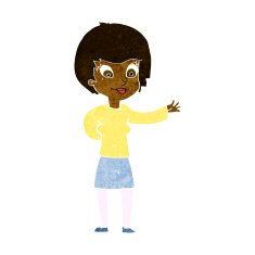 cartoon welcoming woman N6