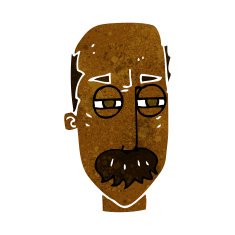 cartoon annoyed old man N33