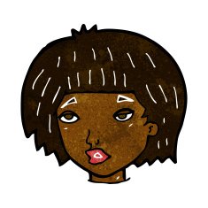 cartoon bored looking woman N7