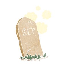 cartoon spooky grave N34