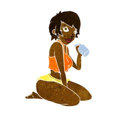 cartoon sexy gym girl N6