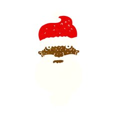 cartoon grim santa face N6