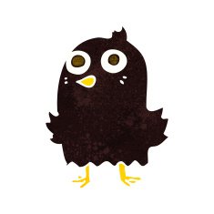 funny cartoon bird N104