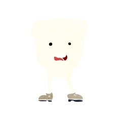 cartoon tooth looking afraid N2