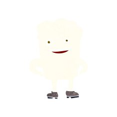 cartoon tooth looking smug N8