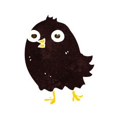 funny cartoon bird N105