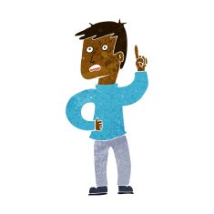 cartoon boy with idea N54