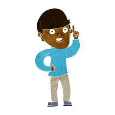cartoon boy with idea N55