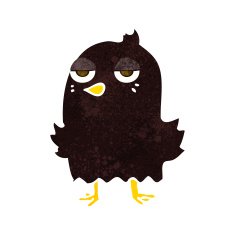 cartoon bored bird N6