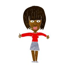 cartoon annoyed woman N100