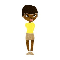 cartoon shy woman N24