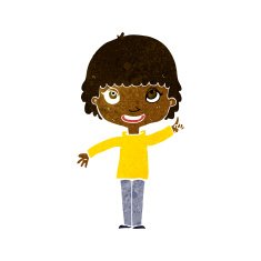 cartoon woman with idea N132