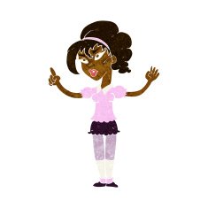 cartoon woman with idea N133