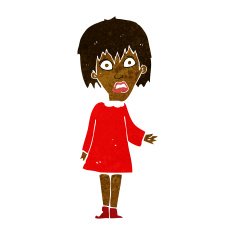 cartoon shocked woman N55