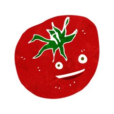 cartoon happy tomato N5