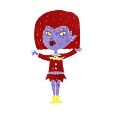 Cartoon Vampire Girl N126