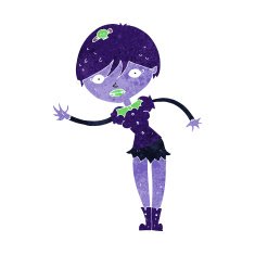 Cartoon Vampire Girl N127