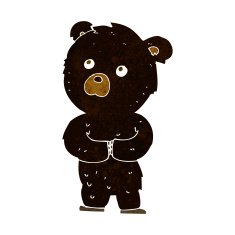 cartoon black bear cub N17