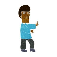cartoon grumpy man N12