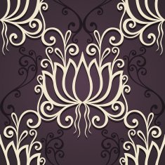Seamless Floral Pattern (Vector) Hand Drawn Texture N79